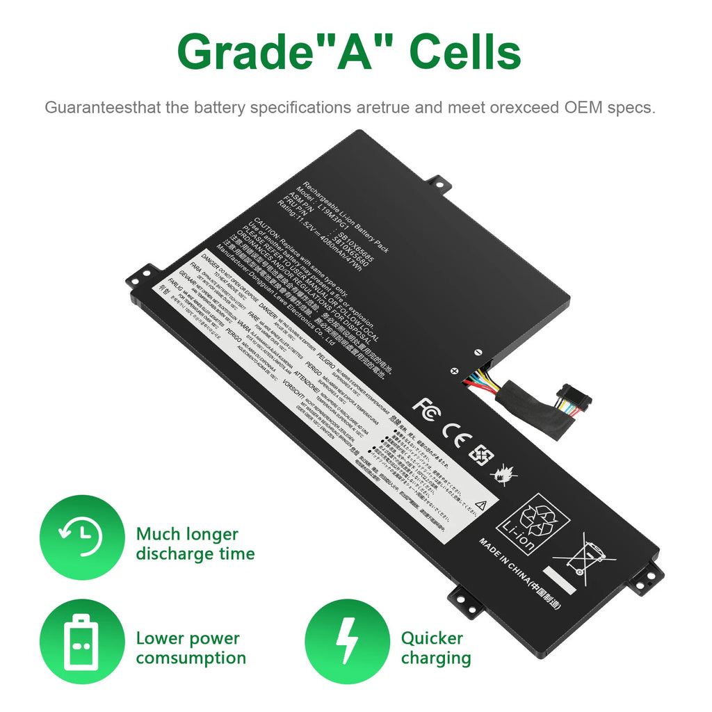 BATTERY FOR LENOVO 100E 300E CHROMEBOOK 2ND GEN L19L3PG1 L19C3PG1 L19M3PG1