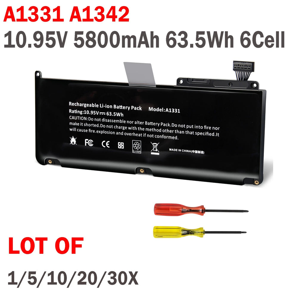 ??LOT 30Pcs A1331 Battery For Apple MacBook Unibody 13" A1342 Late 2009 Mid 2010