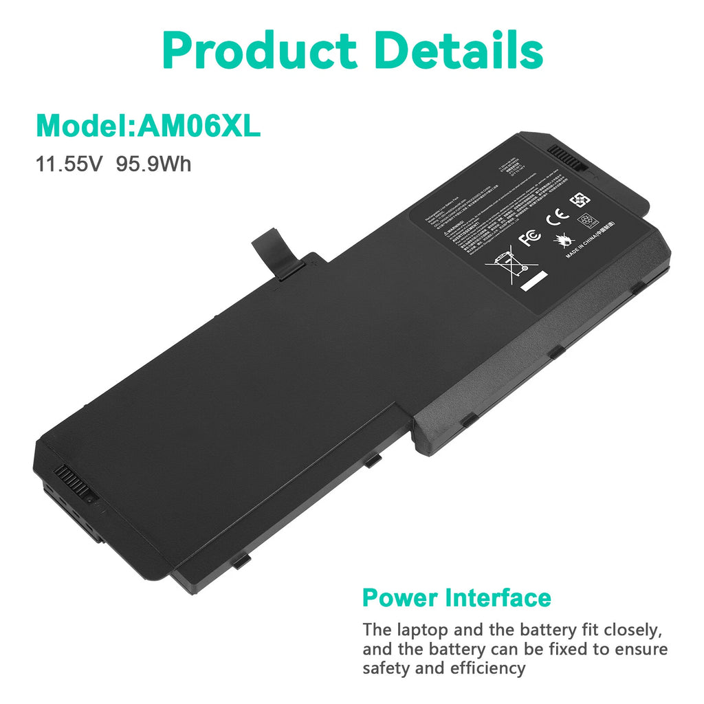 AM06XL Battery For HP L07044-855 L07350-1C1 ZBook 17 G5 G6 07350-1C1 95.9Wh