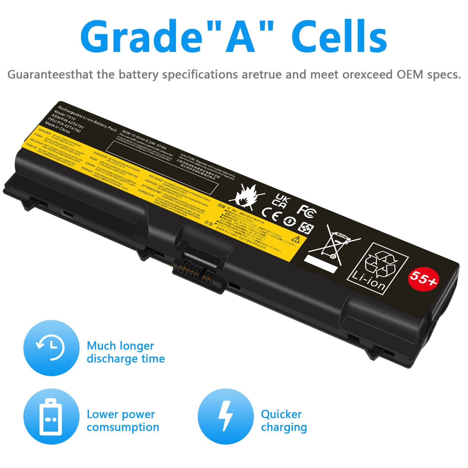 Laptop Battery For Lenovo ThinkPad T410 T410i T510 SL410 L520 42T4793 42T4764