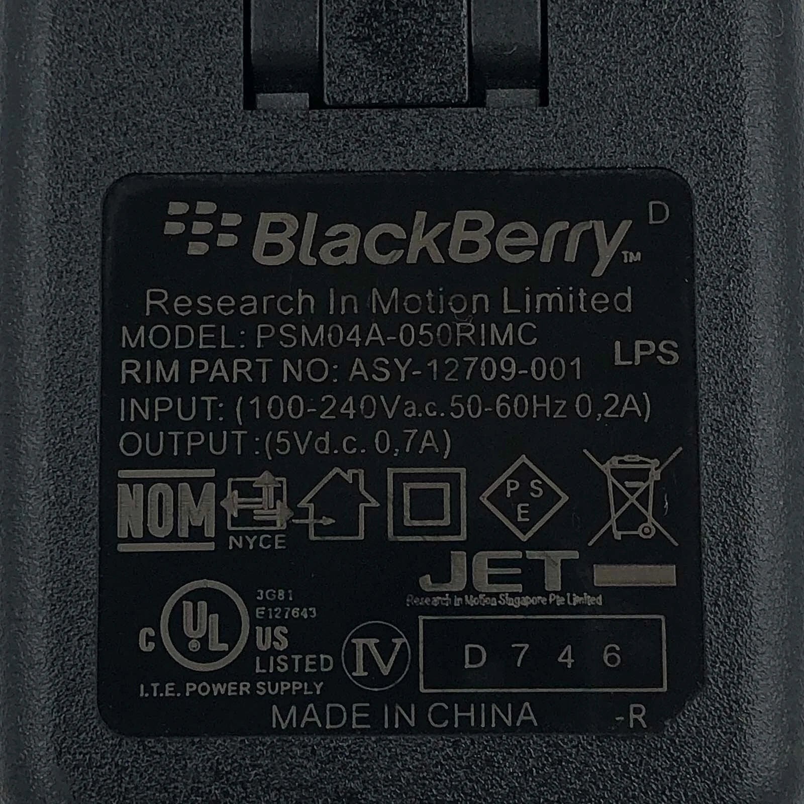 Open Box Genuine Blackberry PSM04A-050RIMC Cell Phone Wall Charger Power Adapter
