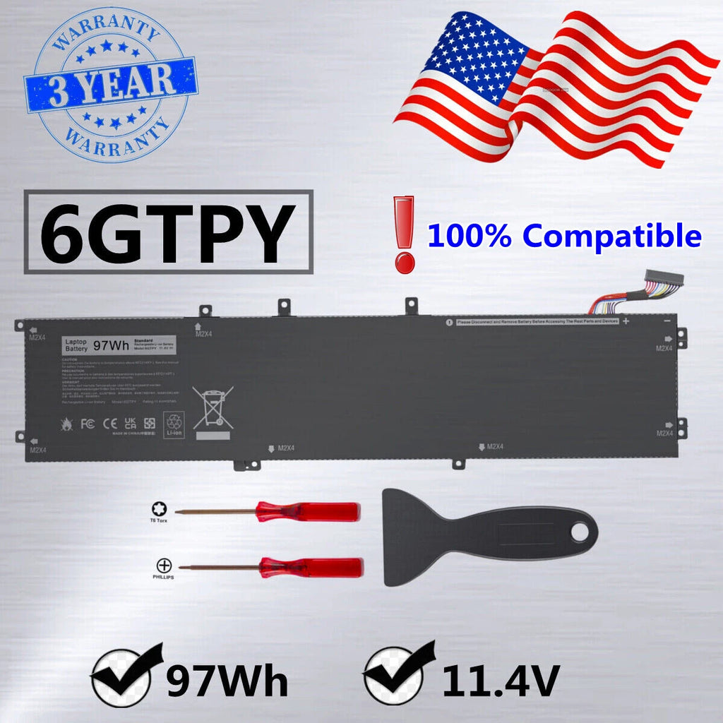 6GTPY Battery For Dell XPS 15 9550 9560 9570 7590 GPM03 5XJ28 5D91C P56F001 P56F