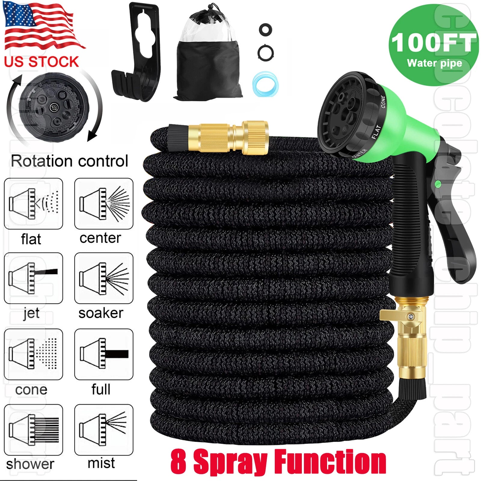 4X Stronger Deluxe Heavy Duty Expandable Flexible Garden Water Hose Pipe 100FT