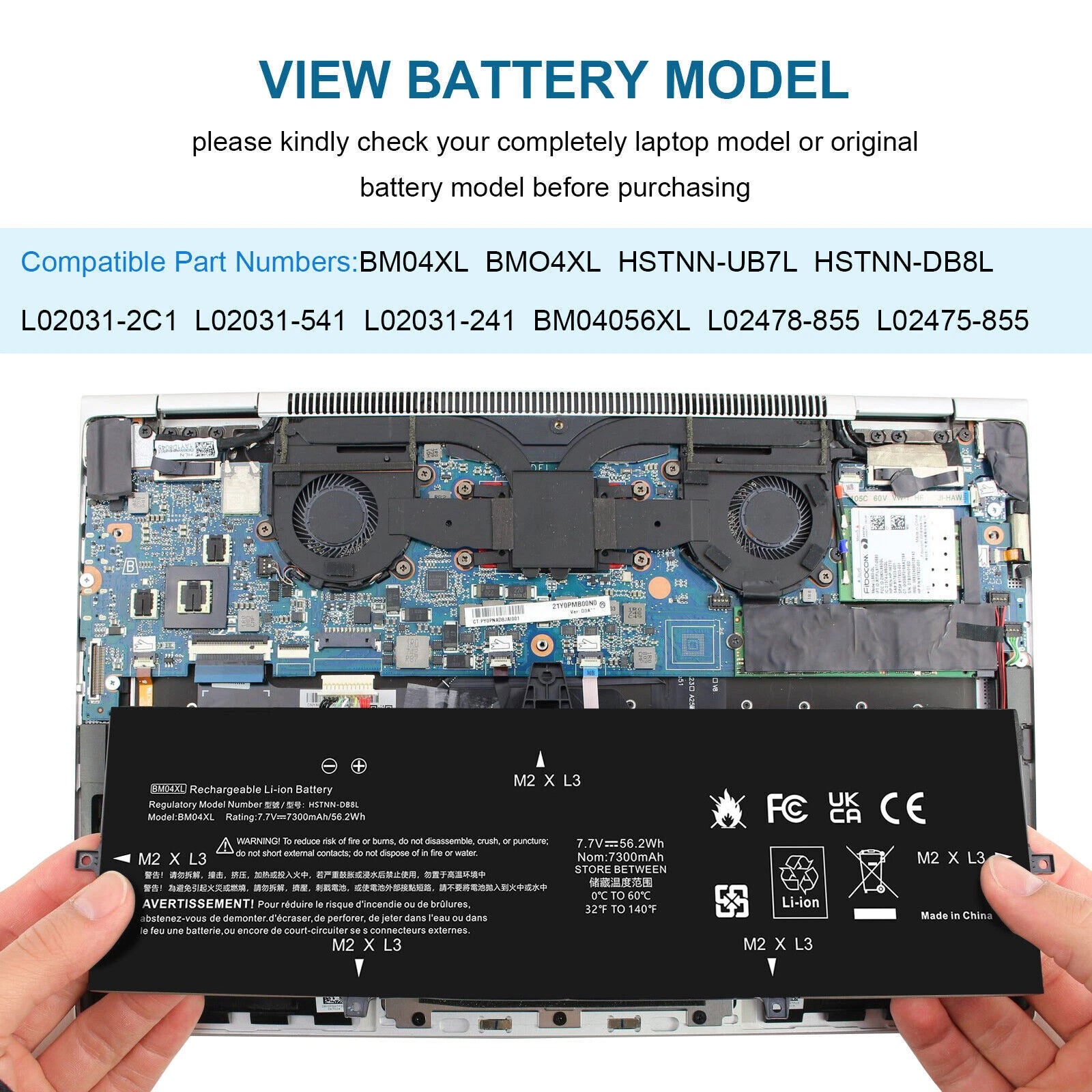 BM04XL Battery For HP EliteBook x360 1030 G3 G4 Series HSTNN-DB8L L02031-2C1