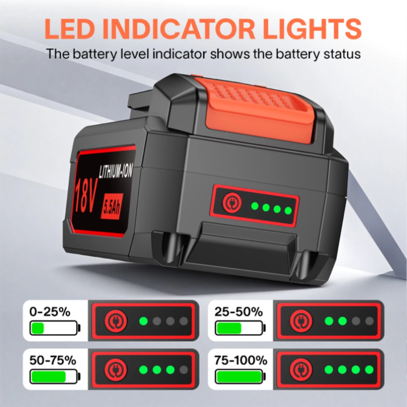 18V 5.5Ah Lithium-Ion Battery for Flex FL1850 Compatible with Flex Cordless Tool