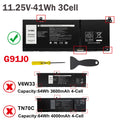 New G91J0 Battery for Dell Latitude 3320 3330 3420 3520 Vostro 5620 0XDY9K 927N5