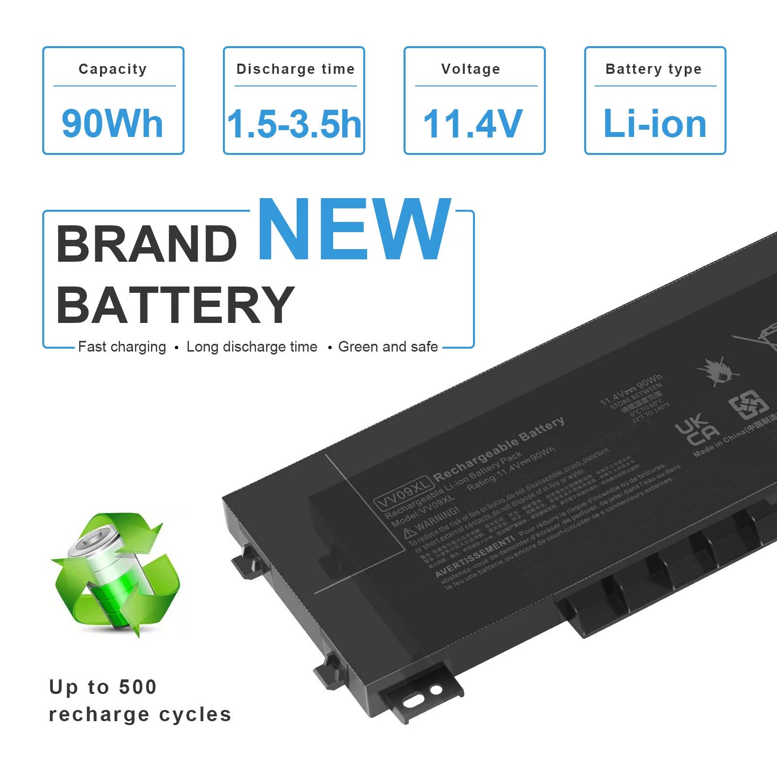 VV09XL Battery for HP ZBook 15 G3 G4 Series 808452-001 808452-002 HSTNN-DB7D