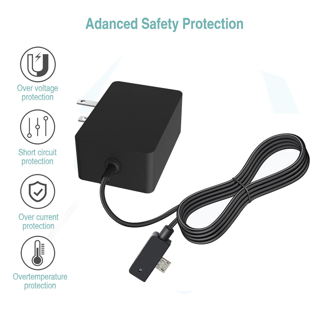 5.2V 2.5A 13W Charger For Microsoft Surface 3 AC Power Adapter 1623 Micro USB