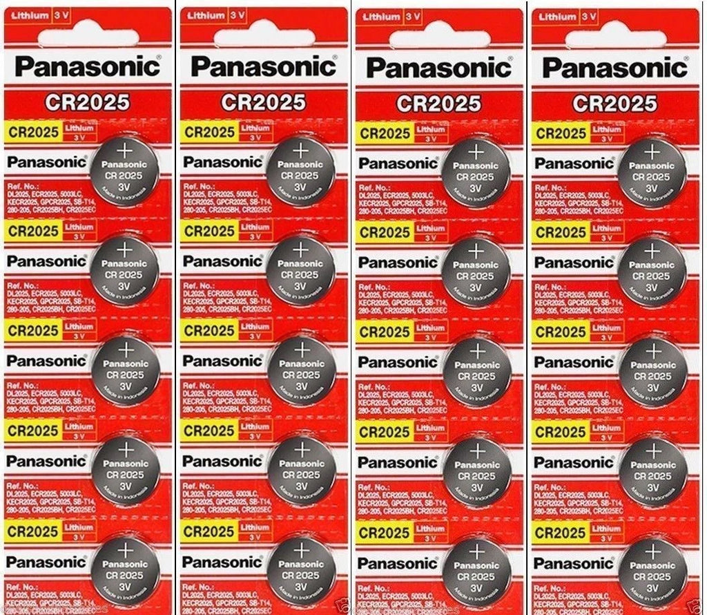 20 x Fresh PANASONIC CR 2025 CR2025 ECR2025 LITHIUM COIN CELL Battery Exp 2027