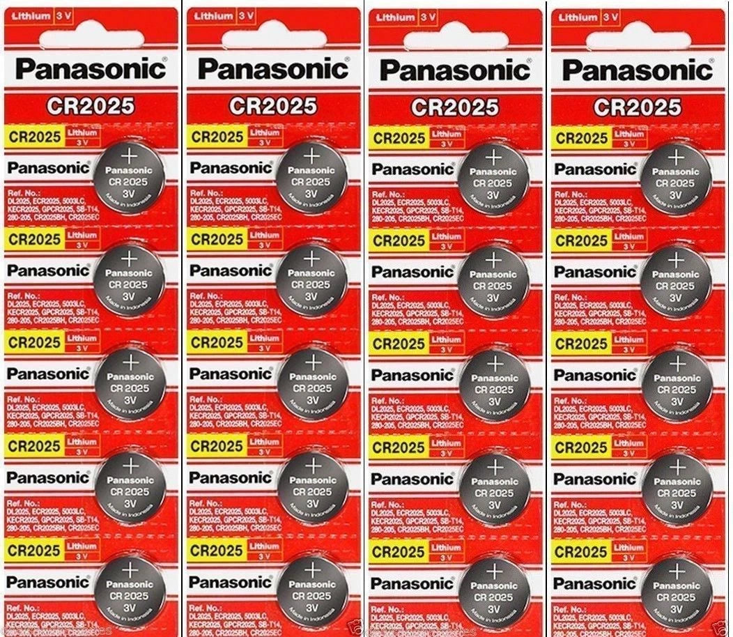 20 x Fresh PANASONIC CR 2025 CR2025 ECR2025 LITHIUM COIN CELL Battery Exp 2027
