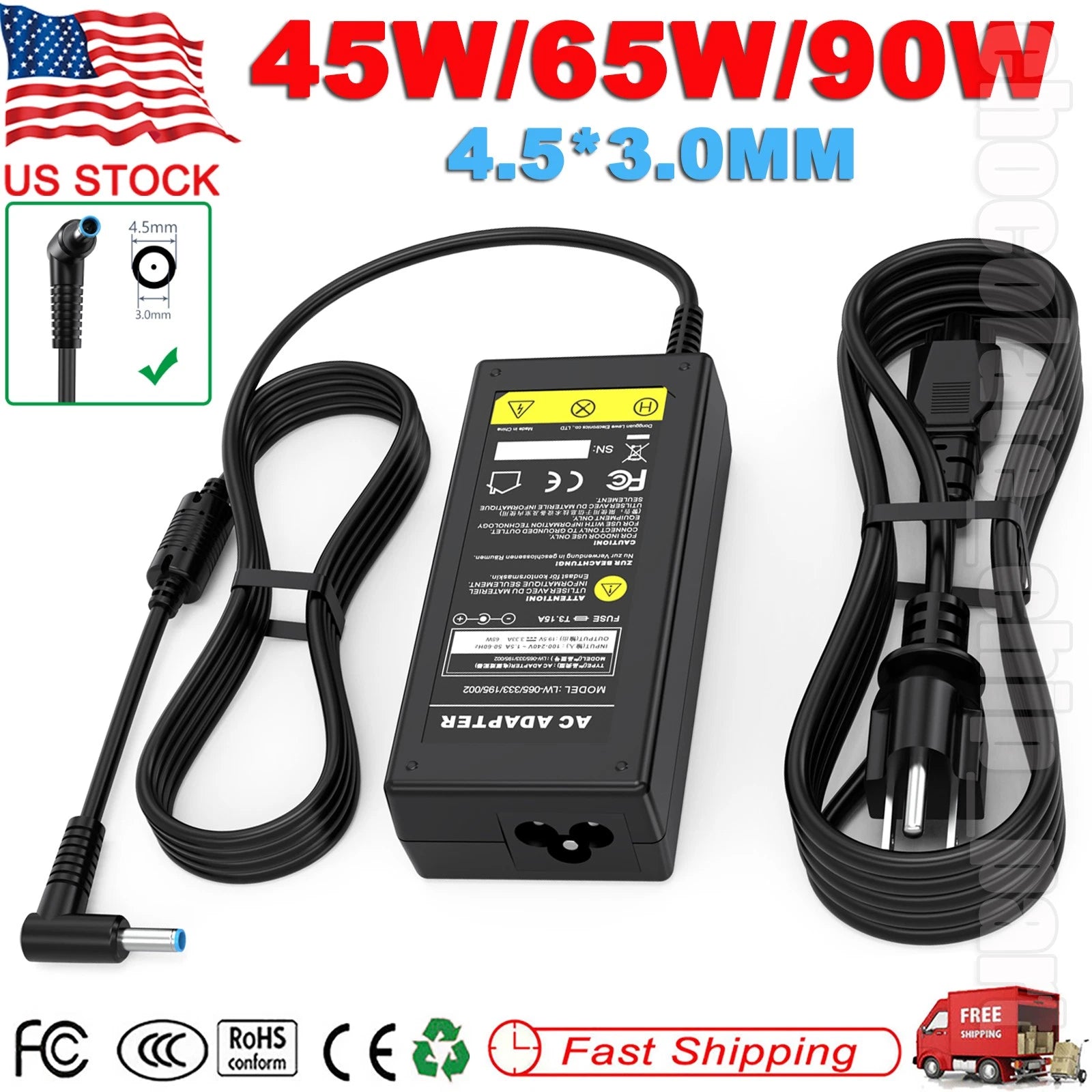 AC Adapter Charger for HP ProBook 640 650 430 440 450 455 G3 G4 G5 G6 G7 G8 G9
