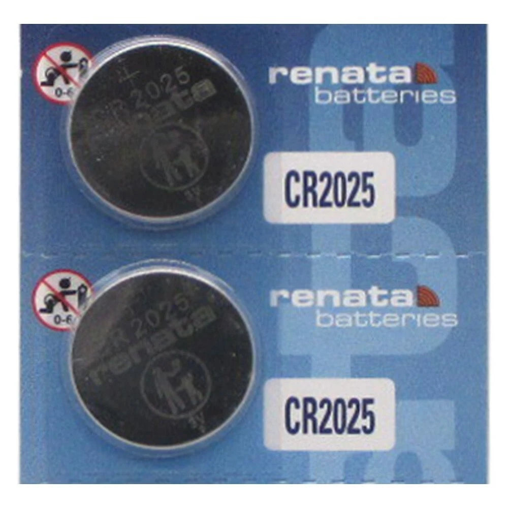 Strip of 5 Genuine Renata CR2025 3v Lithium 2025 Coin Batteries