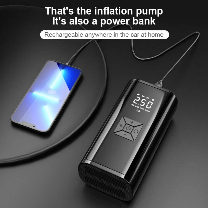 Air Compressor Wireless Inflatable Pump Portable Air Pump Tire Inflator For Car