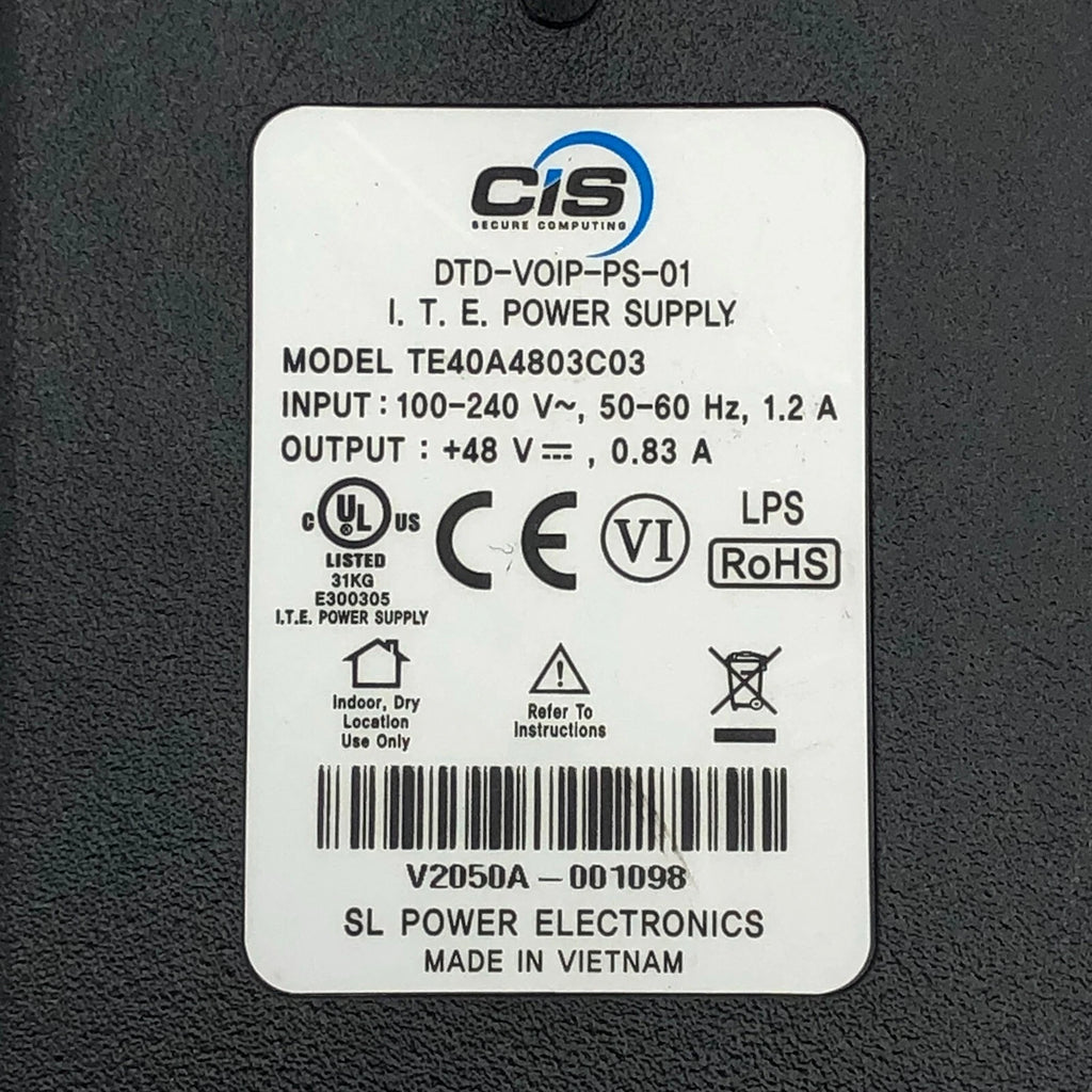 NEW Genuine SL Power 40W AC Adapter for TE40A4803C03 Power Supply 48V