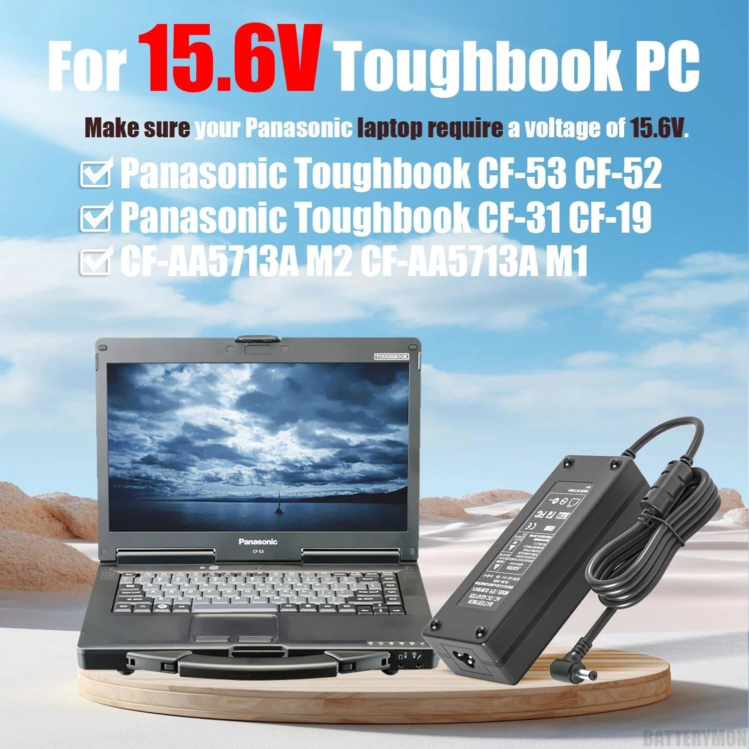 15.6V 7.05A 110W AC Adapter Charger for Panasonic-Toughbook FZ-55 CF-54 CF-54C