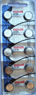 LR44 Maxell (10 piece) LR44 MAXELL A76 L1154 AG13 357 New Alkaline Battery