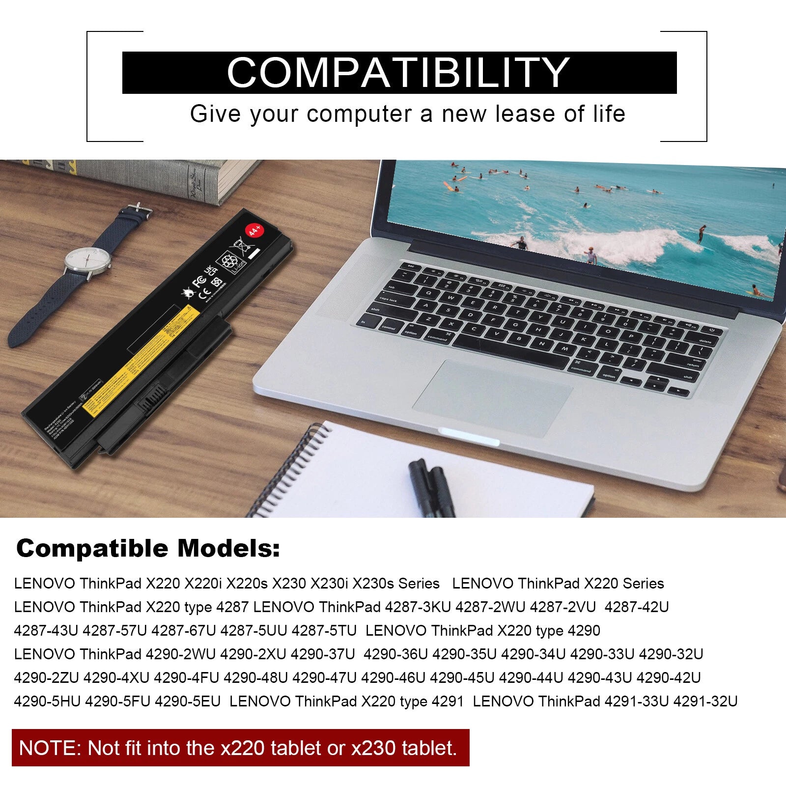 6 Cell Laptop Battery for Lenovo ThinkPad X220 X230 X220i X220s X230i X230s