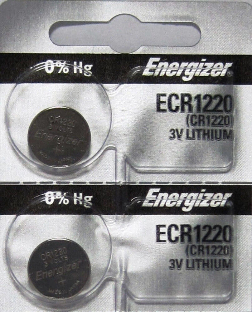2 piece Energizer ECR1220 CR1220 DL1220 Lithium 3V1220 Coin Cell Battery BR1220