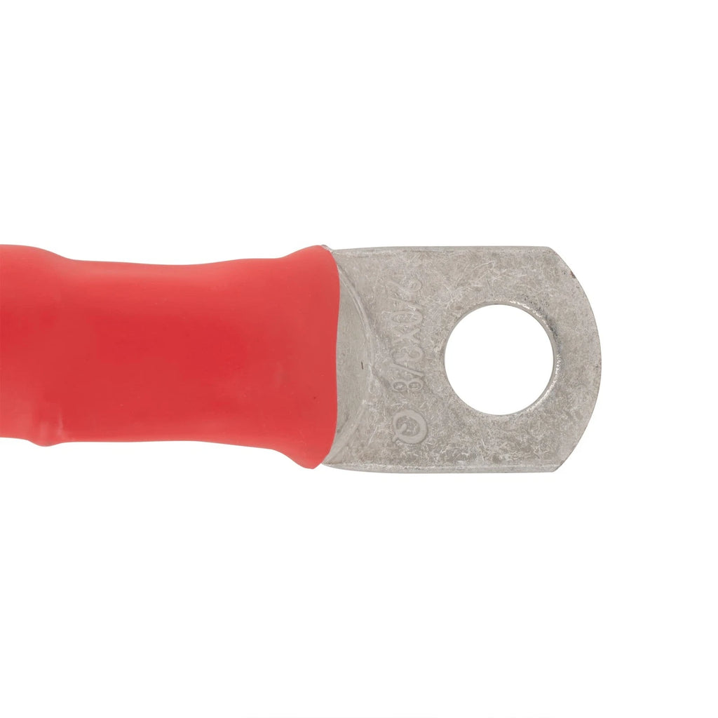 2/0 Red Battery Interconnect Cable 8" with 3/8" Lugs ASSEMBLED IN USA