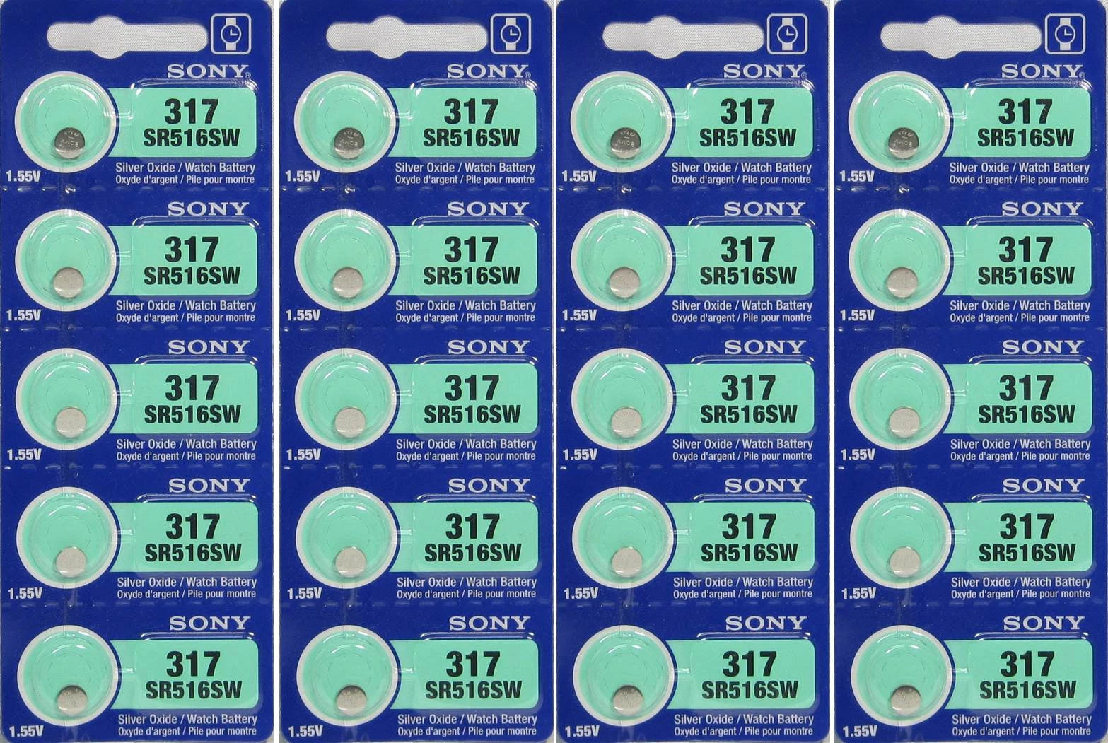 Button Cell Type 317 Battery Sony 20 Pcs