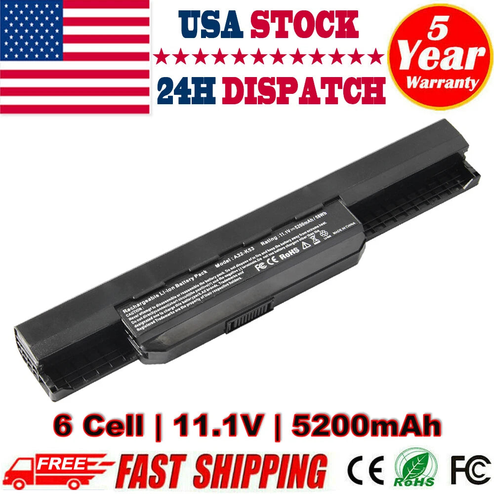 Battery for ASUS X43B X43E X43J X43T X43V X44C X44H X53S X53SV X54F X84C X54C PC