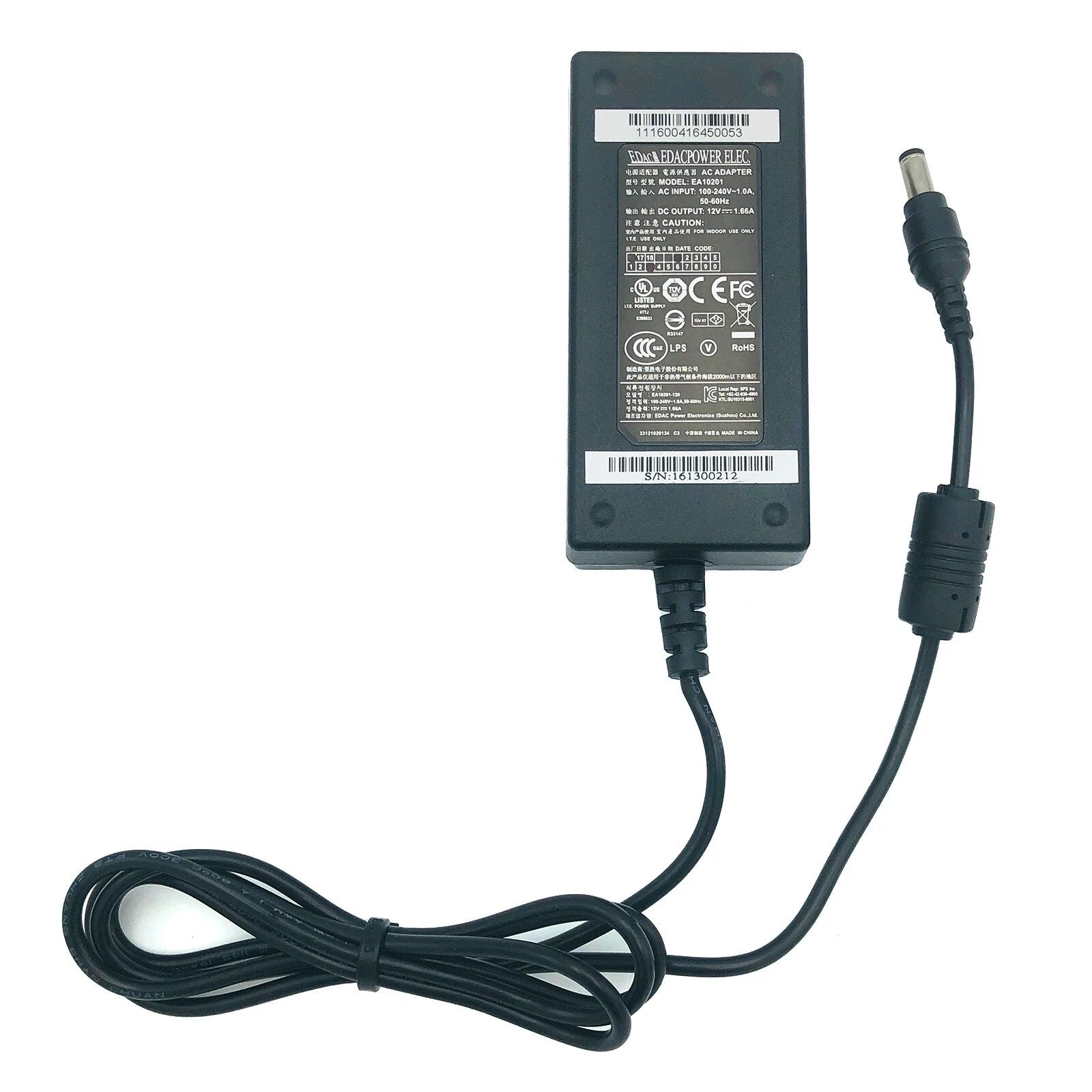 NEW Original Edac 20W AC Power Adapter EA10201 12V 1.66A Charger