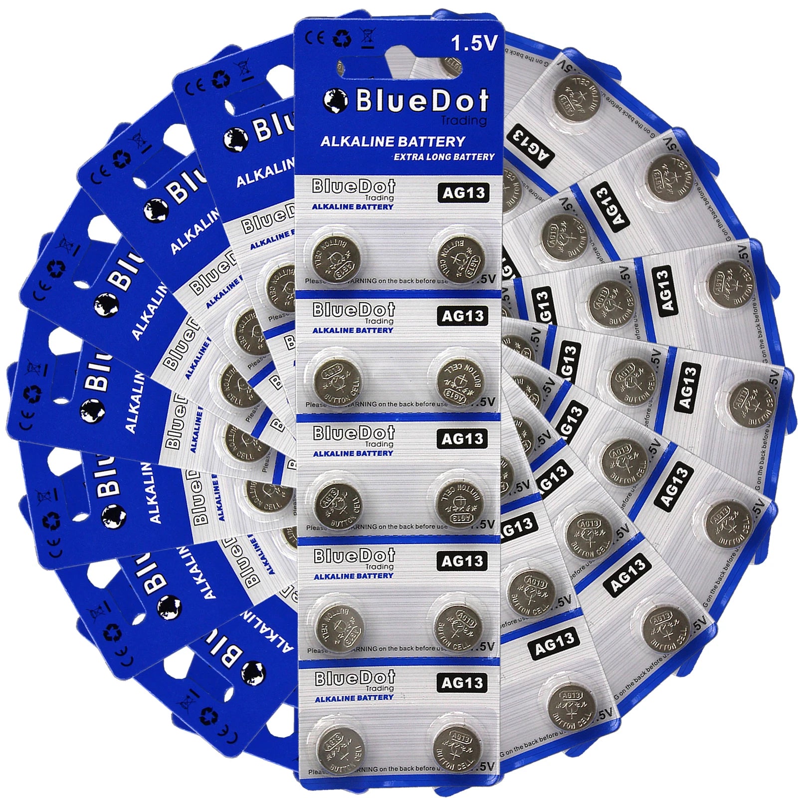 100 X AG13 LR44G LR44GD LR44H MS76H PX76A CA19 Alkaline Coin Cell Button Battery