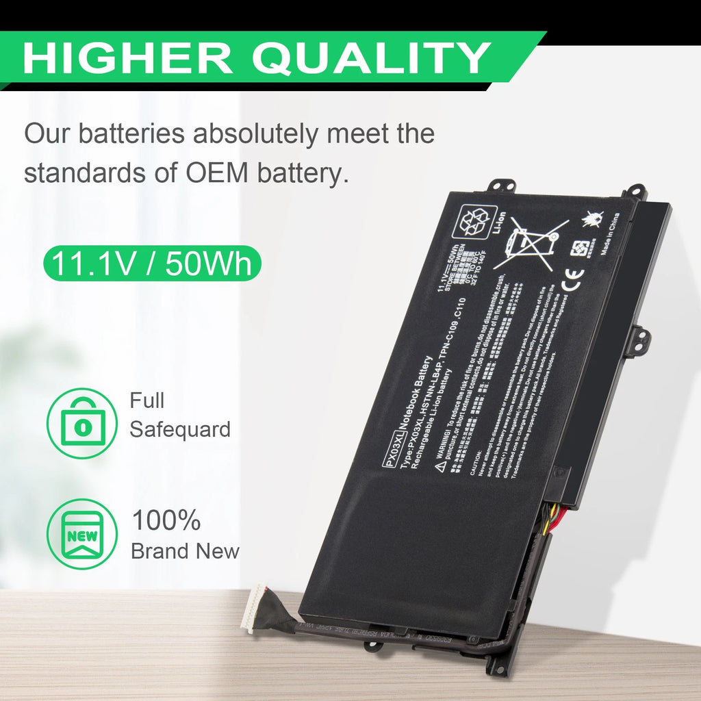 PX03XL Battery For HP ENVY Touchsmart 14 sleekbook /M6-K Series HSTNN-LB4P