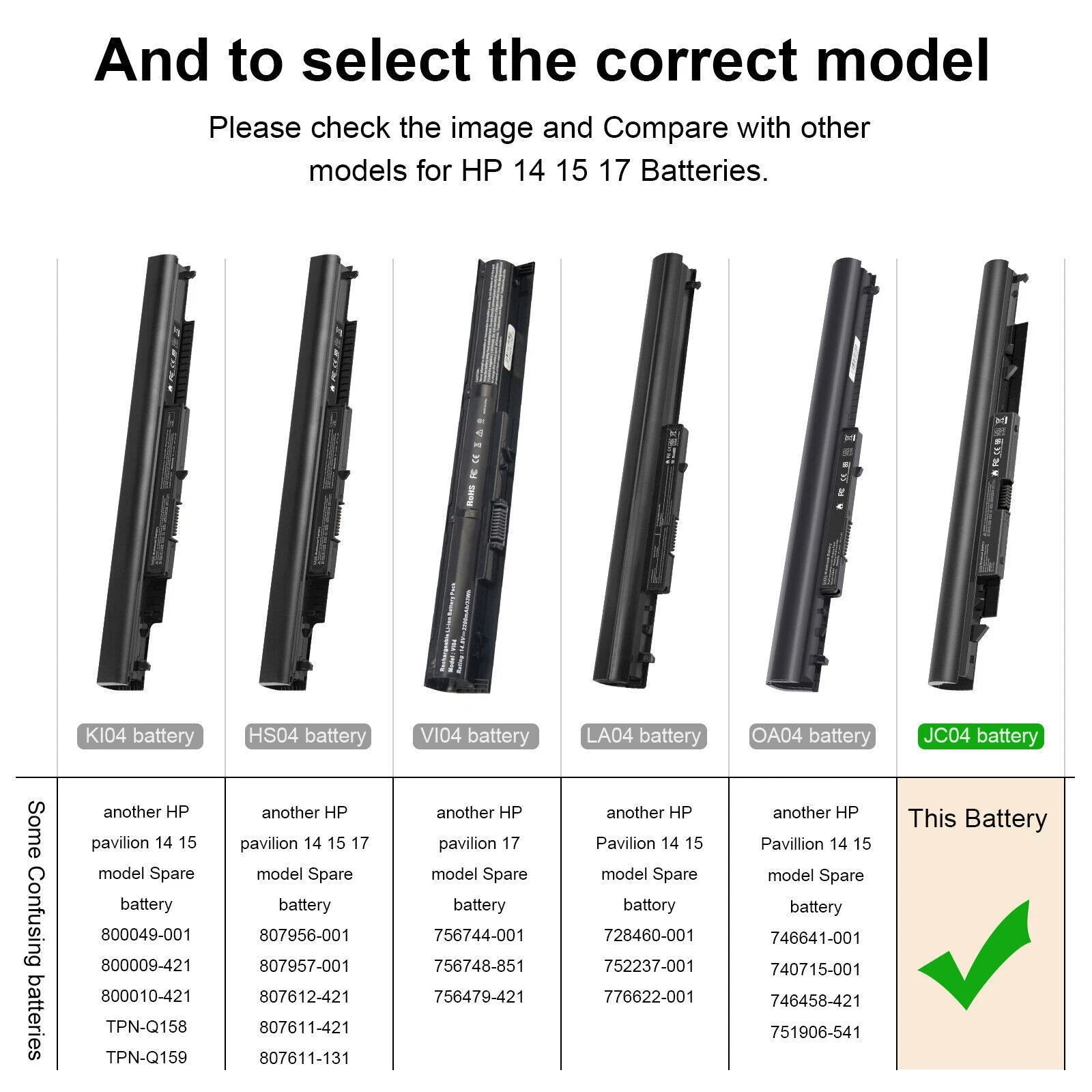?LOT 1-100x JC04 JC03 Battery For HP 919700-850 HSTNN-PB6Y HSTNN-LB7V 919701-850