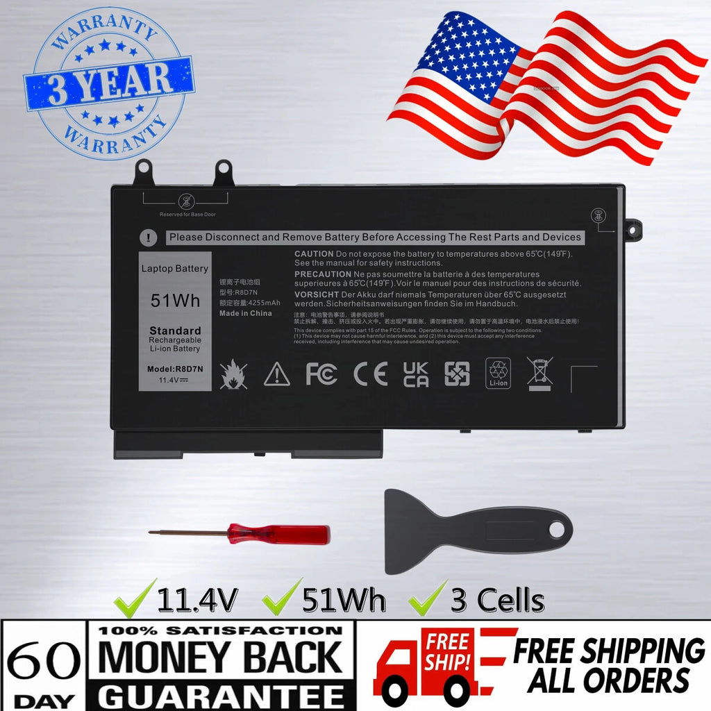 R8D7N Battery for Dell Precision 3540 M3550 Inspiron 7590 7591 7791 2in1 51Wh