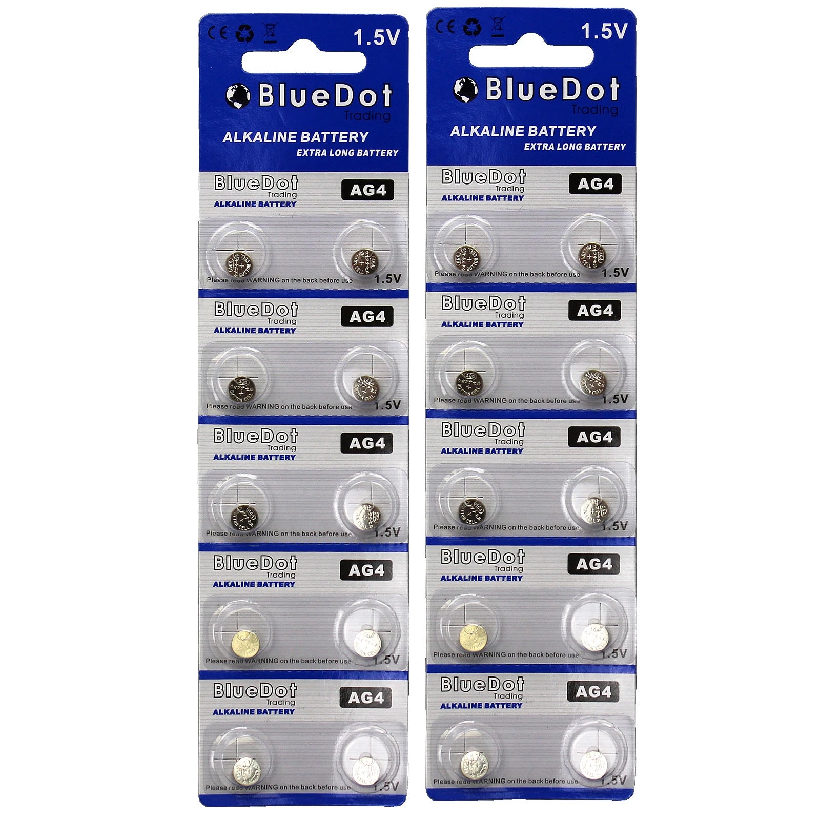 20 Pk AG4 L626 GP7 LR626 377 376 G4A LR66 BlueDot Alkaline Button Cell Battery