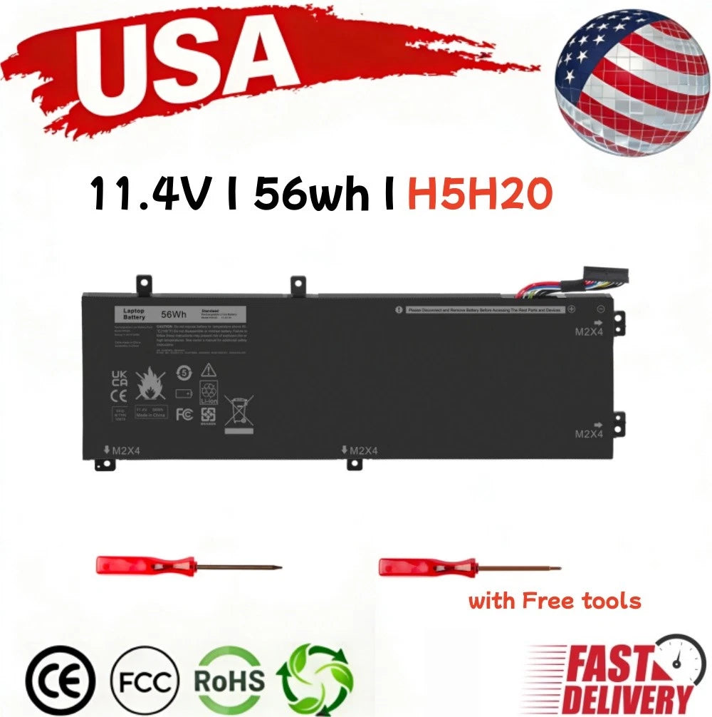 ?H5H20 Battery For Dell Precision 5510 5520 5530 5540 XPS 15 9560 9550 9570 56Wh