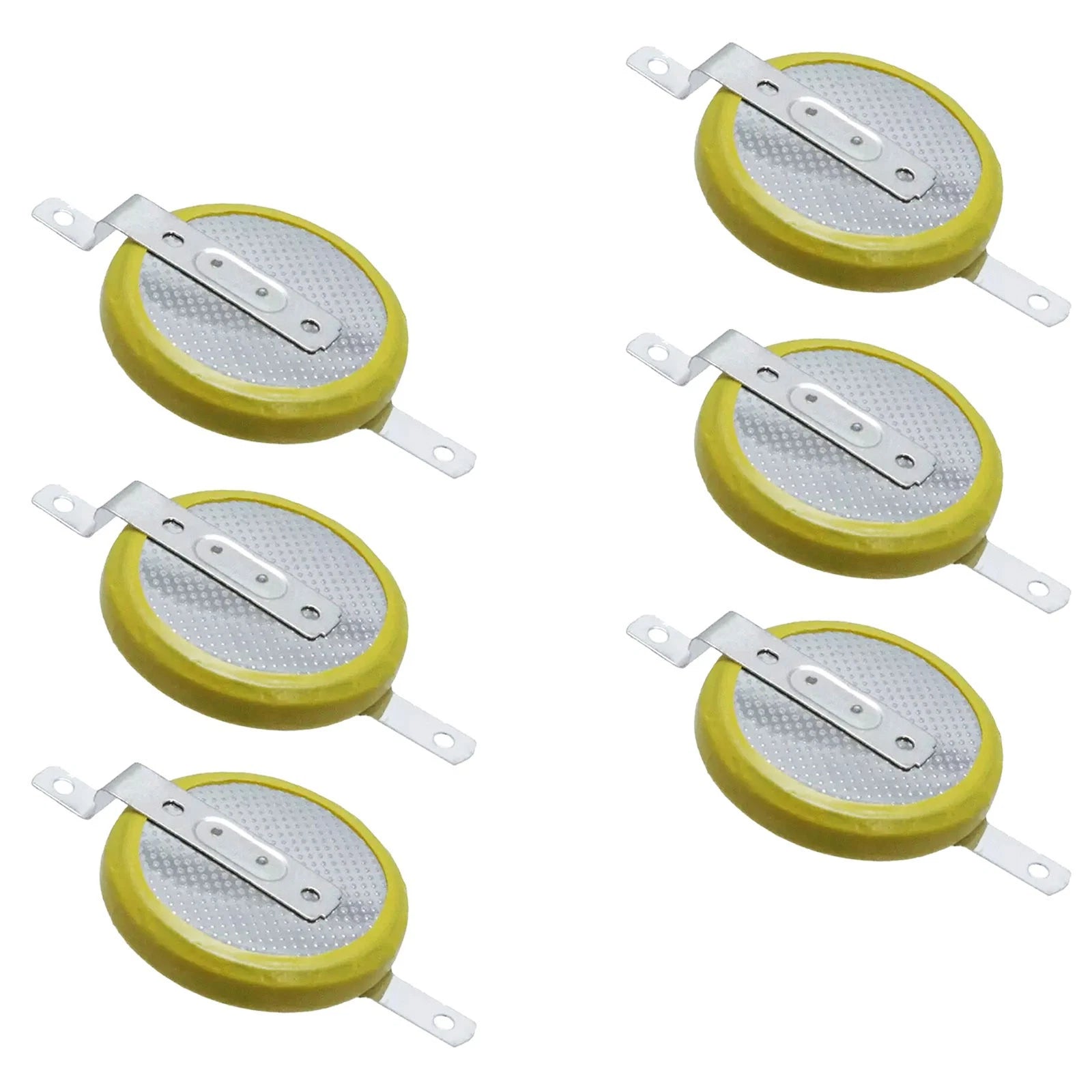 6x CR-2032/F2N 3V Lithium Coin Battery SMD (SMT) Tabs PC CMOS Board