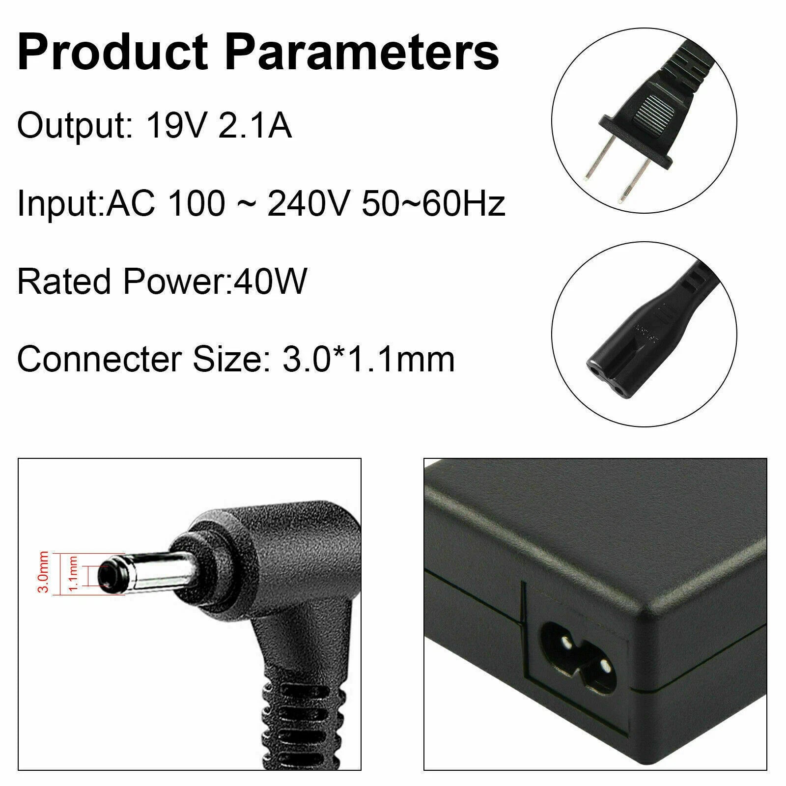 AC Adapter Charger CB3-532 for Acer Chromebook 11 13 14 15 R11 N15Q9 N16P1 US