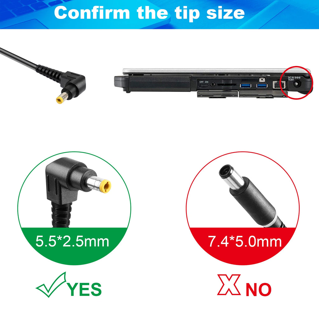 110W AC Charger for Panasonic Toughbook CF-29 CF-19 CF-31 CF-53 CF-52 CF-AA5713A