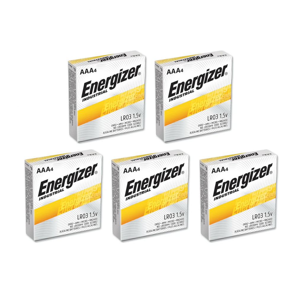 20 Energizer Industrial AAA Alkaline Batteries (EN92, LR03)