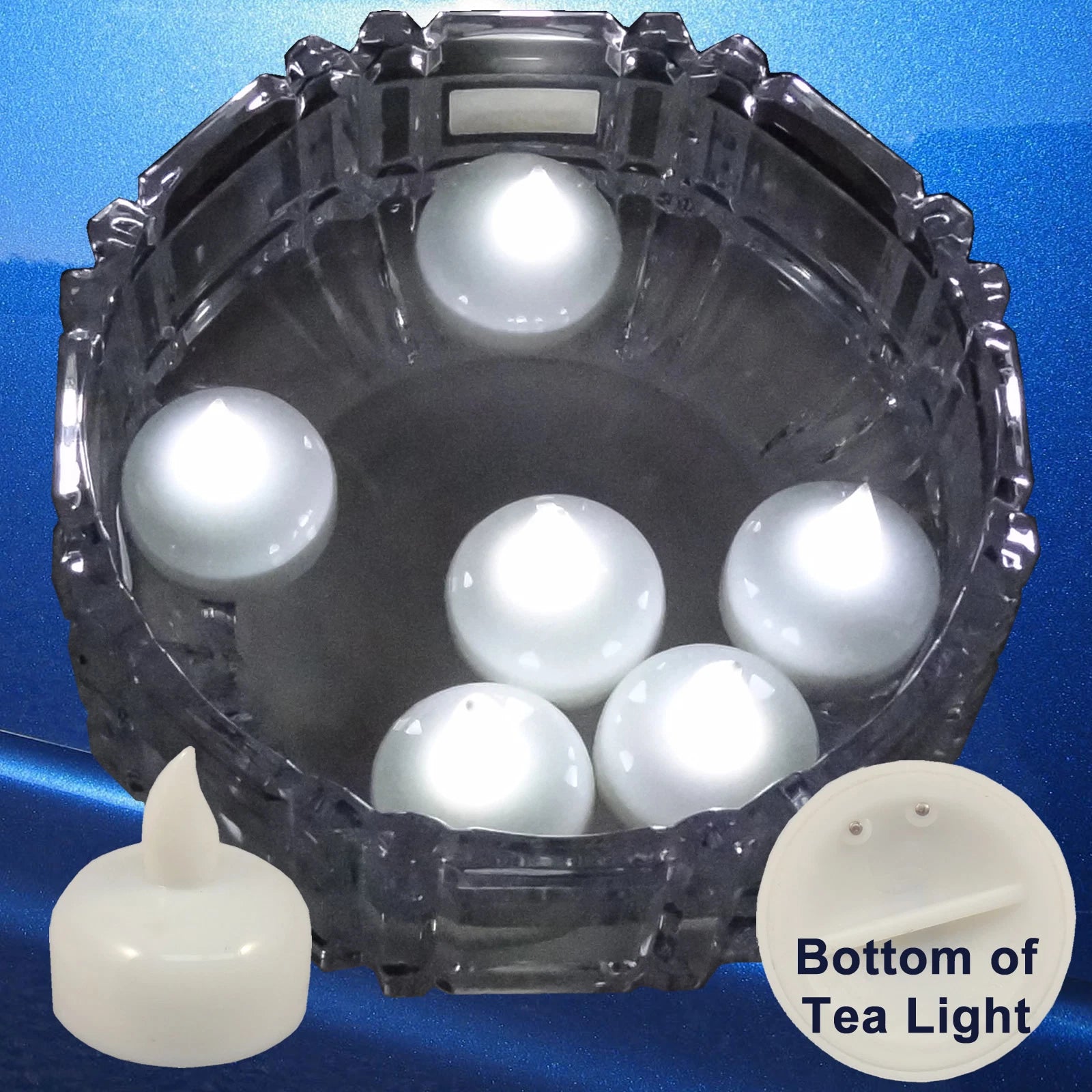 36 Flameless Floating LED tealight Candle Battery operated WHITE tea lights
