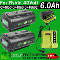 For Ryobi 40V Battery 6.0Ah / 40 Volt Rapid Charger LED Lithium OP4050 OP40602