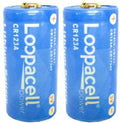 2 pack Loopacell Lithium CR123A CR17345 3V Camera Photo Battery