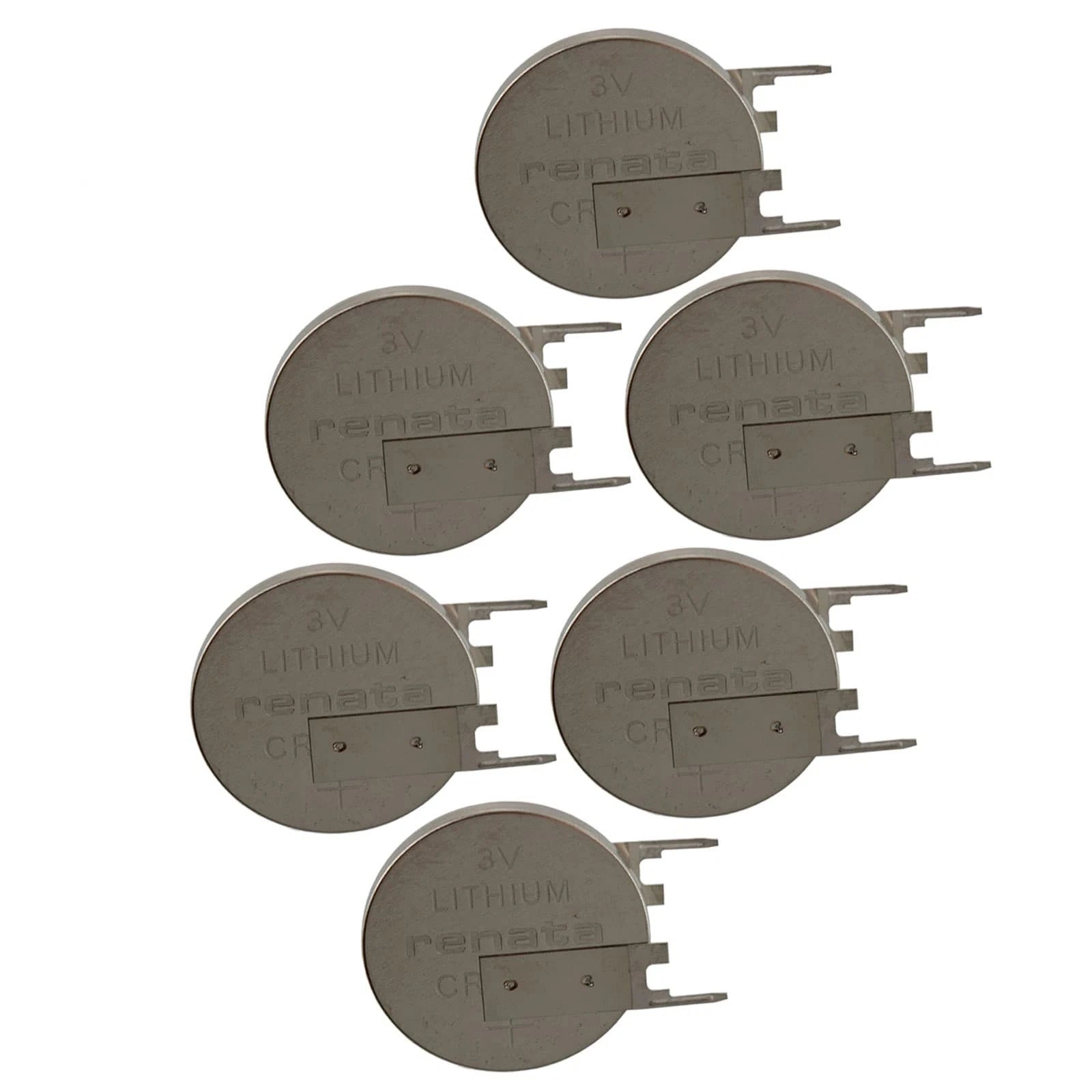 6x CR2032FV-MFR 3V Lithium Coin Battery VERT 2-PIN for NEC Versa PCB RTC