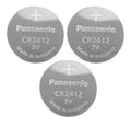 3 Panasonic CR2412 Lithium Button Cell CR 2412 3V Batteries