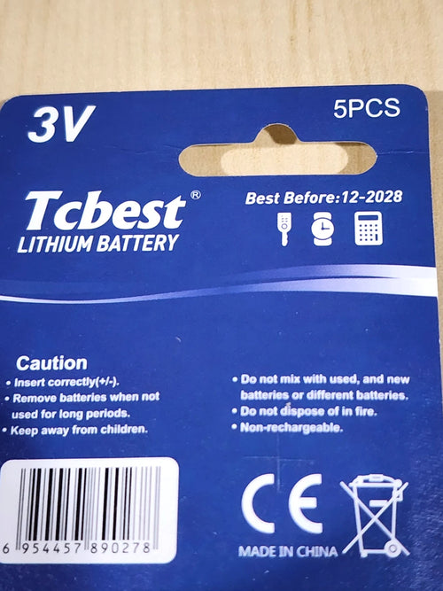 1 pc Tcbest CR2477 2477 Lithium Coin Cell 3V Battery Fresh (one battery)