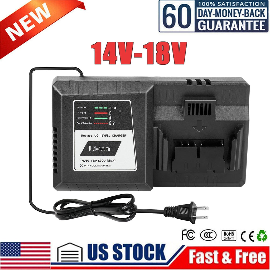 Battery Charger For Hitachi 14.4V- 18V Li-Ion UC18YFSL UC18YSL3 BSL1815 BSL1820