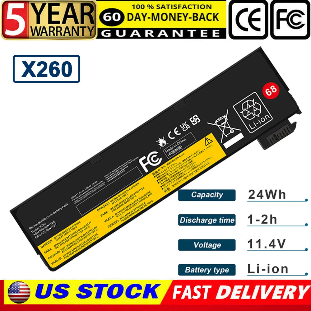 24Wh New Battery For Lenovo ThinkPad L450 L460 T440 T450 T460 T460p T470p T550