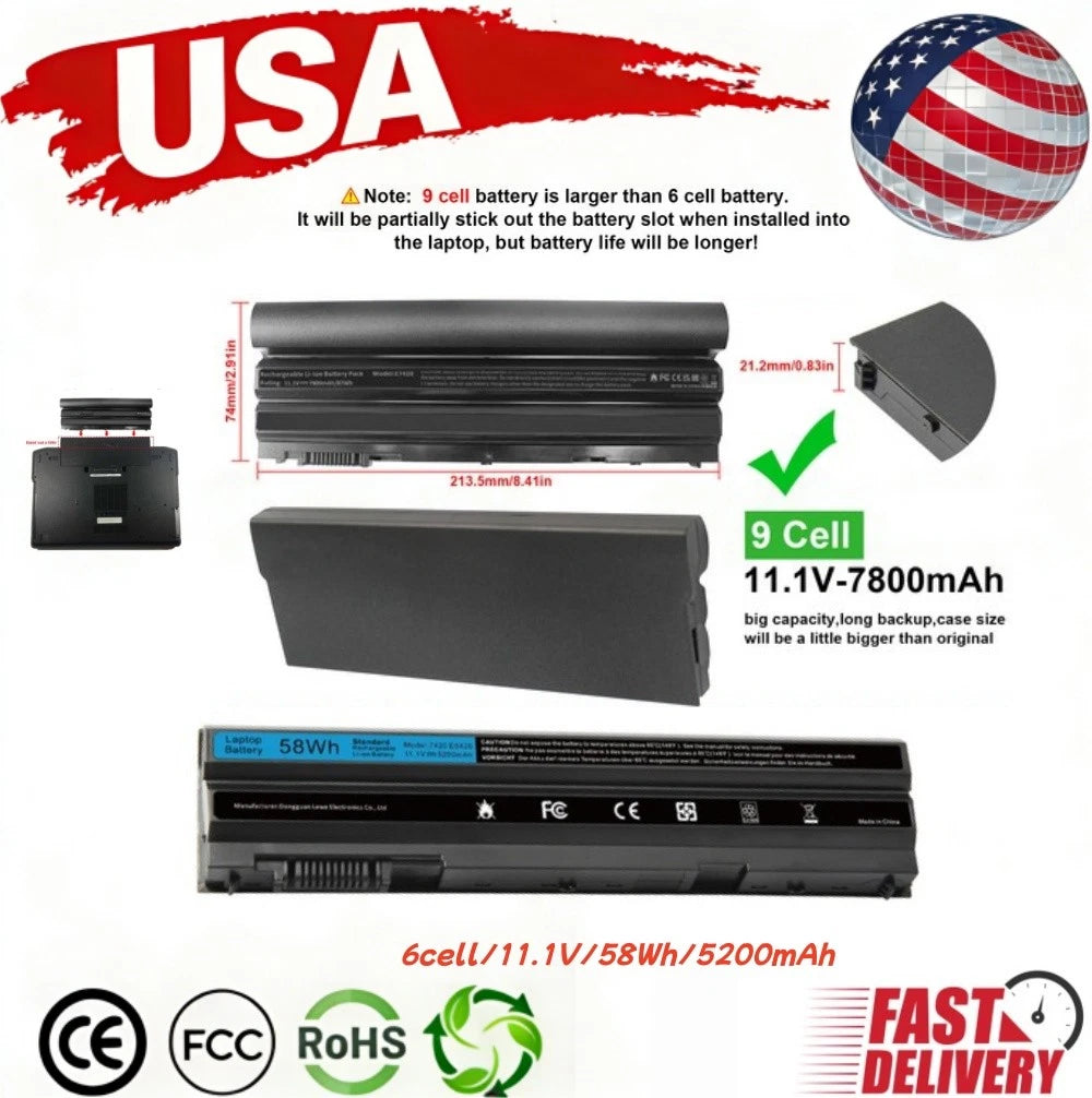 6/9cells T54FJ Battery for Dell Latitude E6440 E5430 E6420 E6430 E6520 E6540