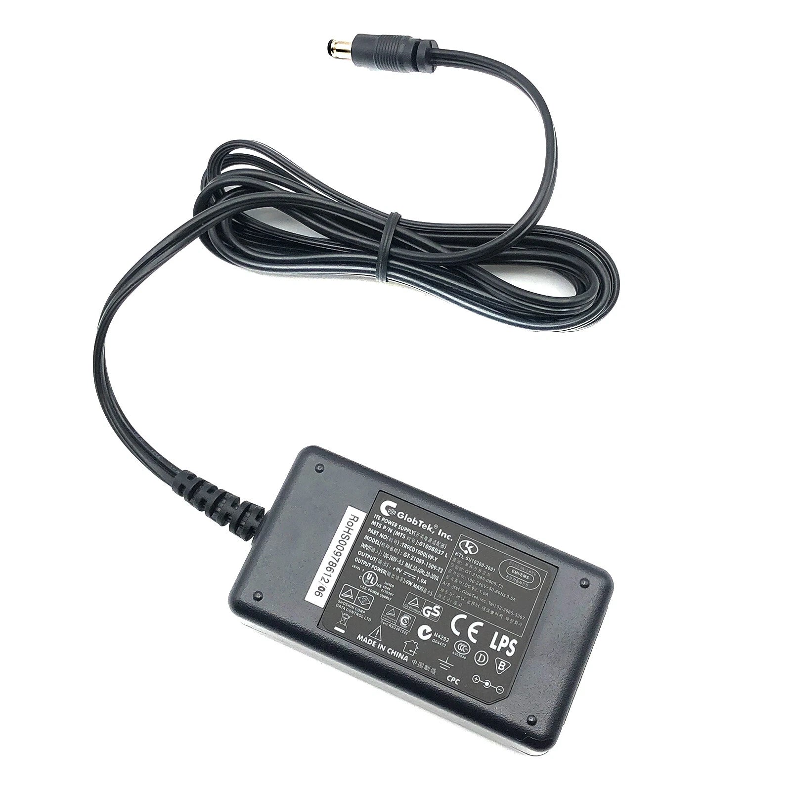 NEW Genuine GlobTek GT-21089-1509-T3 AC Adapter 9V 1.0A Power Supply