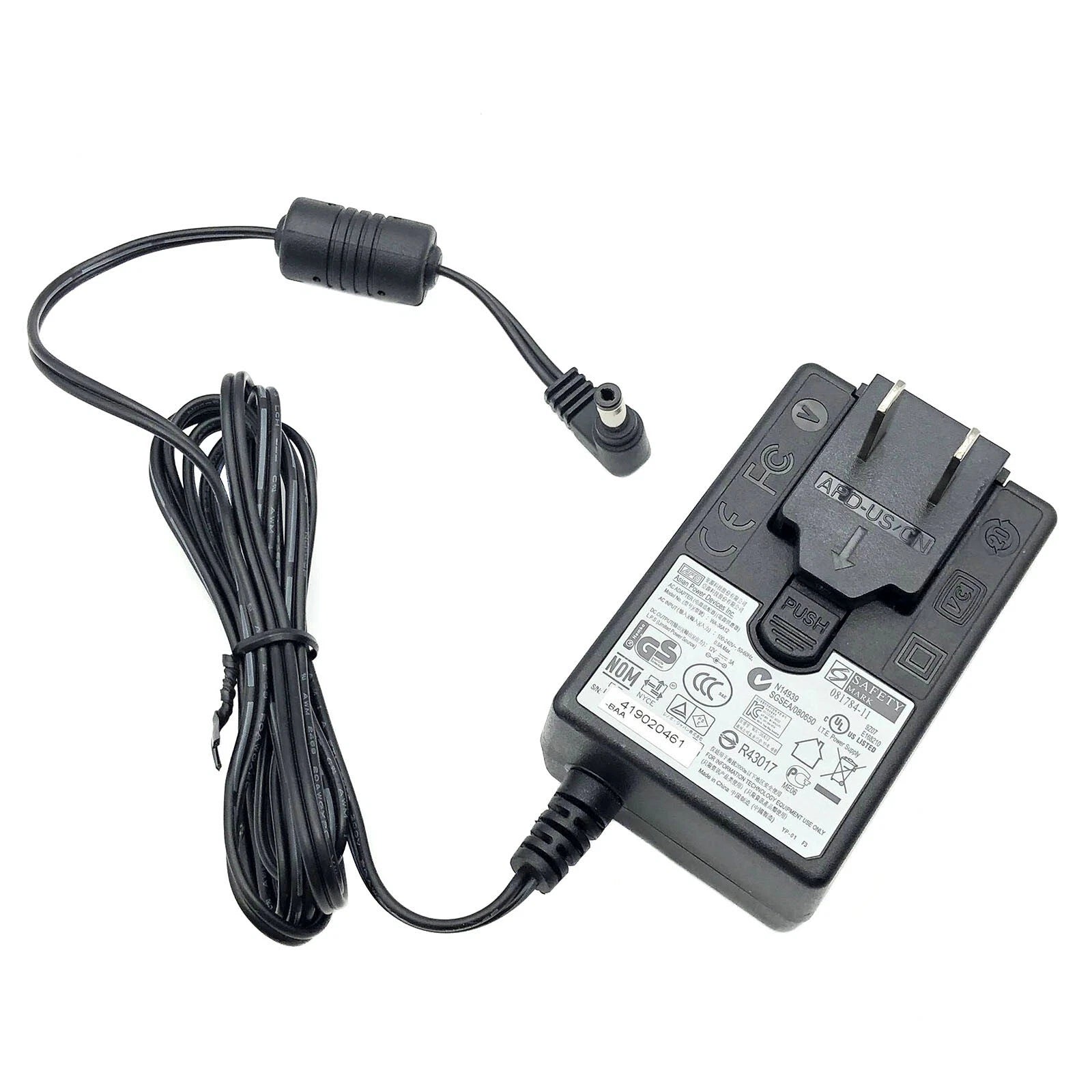NEW Genuine APD WA-36A12 AC Power Adapter 12V 3A N14939 Power Supply 36W OEM