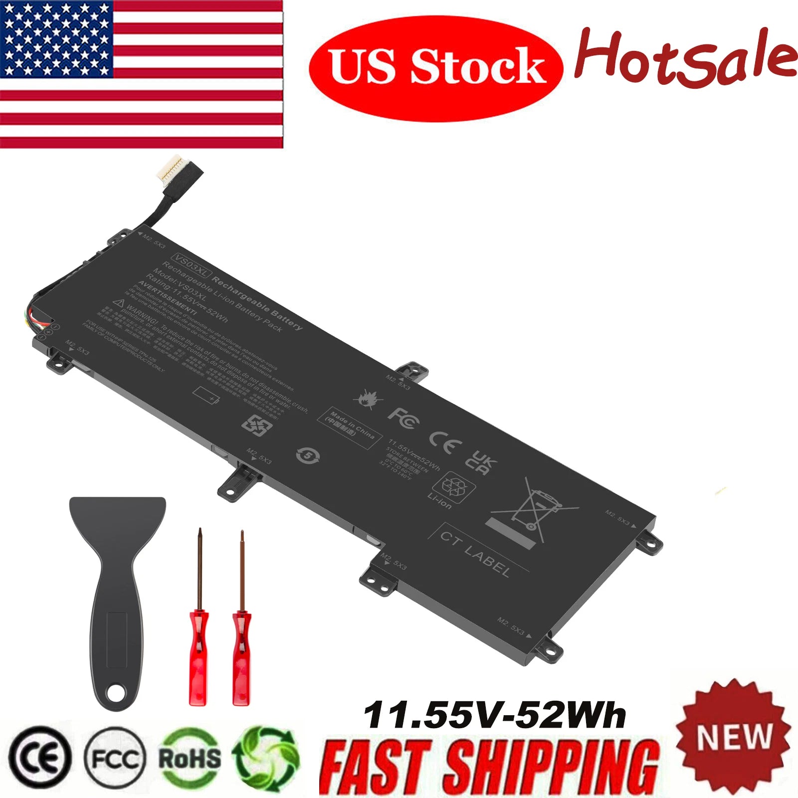 VS03XL Laptop Battery for HP Envy 15-AS 15-AS000 15-AS003 15-AS004 849313-850 US