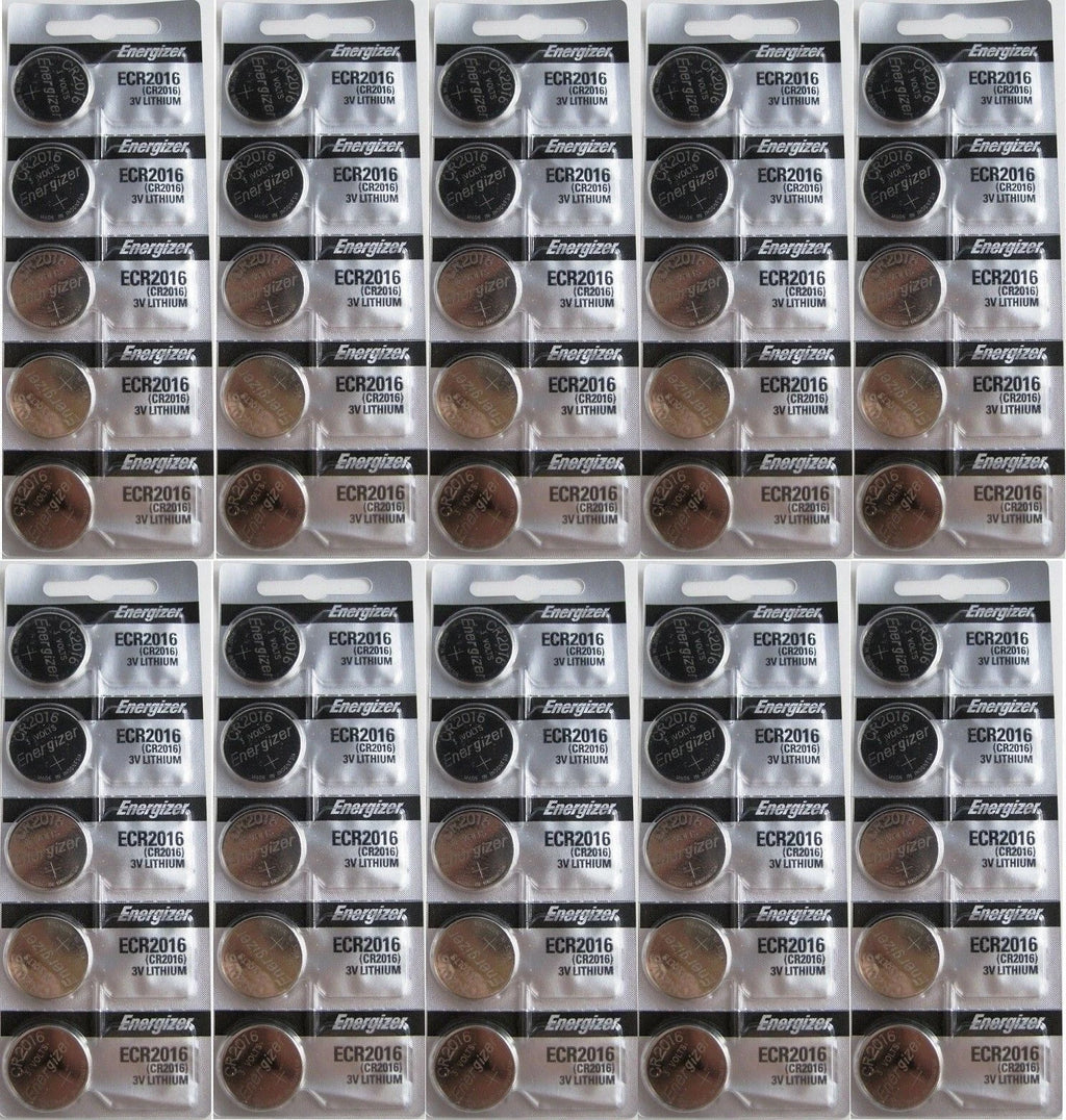 50 NEW ENERGIZER CR2016 CR 2016 BL DL2016 ECR 2016 3v LITHIUM Batteries Exp 2032