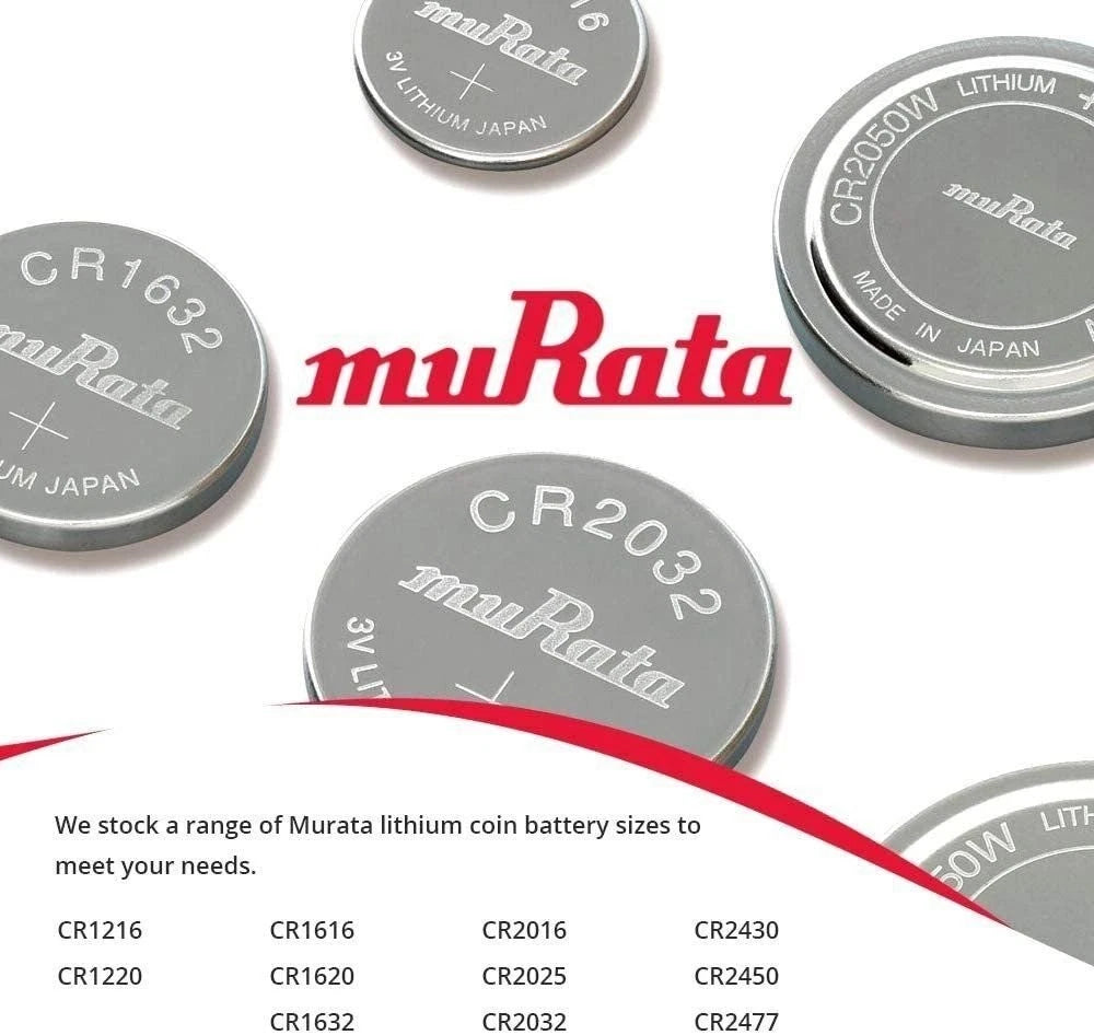 Murata CR1216 Battery 3V Lithium Coin Cell - Replaces Sony CR1216